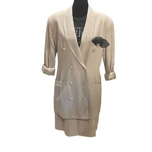 Vintage 80s Double Breasted Power Suit